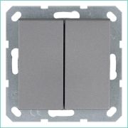 Переключатель проходной 2-кл. 10А IP20 механизм алюм. Jasmart G3022S