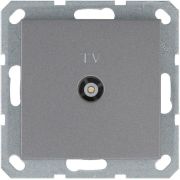 Розетка телевизионная проходная TV Ф9.5мм механизм алюм. Jasmart G6002S