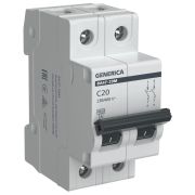 Выключатель автоматический ВА47-29М 2P 20А 4,5кА C GENERICA