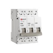 Выключатель автоматический трехполюсный 3P 25А (C) 4.5kA ВА 47-63N M634325C PROXIMA EKF