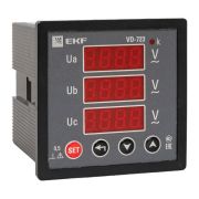 Вольтметр цифровой на панель 72х72 трехфазный PROxima