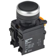 Кнопка d=22мм 1NO+1NC чёрная MASTER