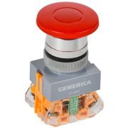 Кнопка D7-MS Грибок d=22мм 1з+1р с фикс. кр. GENERICA