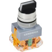 Переключатель D7-20X3 3 полож. 1з+1р черный GENERIC