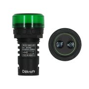 Лампа ADDS 22мм зеленая LED 22 24В AC/DC