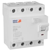 Выключатель дифференциального тока (УЗО) без защиты от сверхтоков 4П 25А 300мА AC 4,5кА OptiDin DM63-4425-AC-4,5-УХЛ4