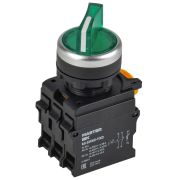 Переключатель с подсв. 2 полож. 1NO+1NC зеленый MASTER