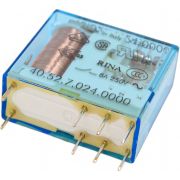 Реле электромеханическое универсальное миниатюрное, монтаж на печатную плату или в розетку, выводы с шагом 5мм, 2CO 8A, контакты AgNi, катушка 24В DC (чувствит.), степень защиты RTII