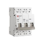 Выключатель автоматический трехполюсный 3P 6 кА (С) 6kA ВА 47-63N M636306C PROXIMA EKF