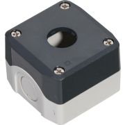 Пост кнопочный , 1 отверстие, серый