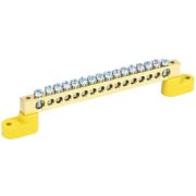 Шина PE «земля» ШНИ-8х12-16-У2-Ж на двух угловых изоляторах IEK YNN10-812-16C2-K05