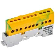 Шина PE «земля» изол. на универс. держ. 6х9-10-ЖЗ TEKFOR IEK TF-NN10-10-KL-K52