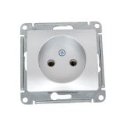 Розетка 1-м СП Glossa 16А IP20 без заземл. механизм алюм. SE GSL000341