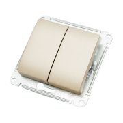 Переключатель проходной 2-кл. СП Glossa 10А IP20 (сх. 6/2) 10AX механизм титан SE GSL000465