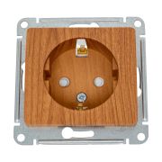 Розетка 1-м СП Glossa 16А IP20 с заземл. защ. шторки механизм дерево дуб SE GSL000545