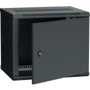 Шкаф 19 дюйм LINEA W 6U 600х450мм настен. метал. дверь RAL9005 ITK LWR5-06U64-MF