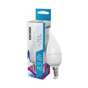 Лампа светодиодная 8.5Вт свеча на ветру 4500К бел. E14 220В КОСМОС LkecLED8.5wCWE1445