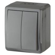 Выключатель 2-кл. ОП Эра Эксперт 10А IP54 11-1404-03 250В 10AX сер. Эра Б0020676