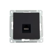 Розетка телефонная 1-м СП AtlasDesign RJ11 механизм карбон SE ATN001081