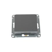 Розетка 1-м СП AtlasDesign 16А IP20 с заземл. защ. шторки с крышкой механизм сталь SE ATN000946