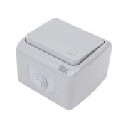 Выключатель кнопочный 1-кл. ОП AQUATIC ВС-20-1-3-А 10А IP54 GENERICA EVA14-K03-10-54