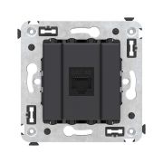 Розетка компьютерная 1-м СП Avanti «Черный матовый» RJ45 кат.5E без шторок механизм DKC 4412663