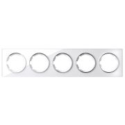 Рамка 5-м Garda горизонт. стеклянная бел. 2E52501300 OneKeyElectro 2234928