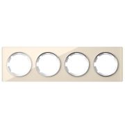 Рамка 4-м Garda горизонт. стеклянная беж. 2E52401301 OneKeyElectro 2234932