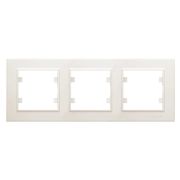 Рамка 3-м Karea горизонт. крем. Makel 56010703