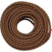 Провод ретро 3х2.5 матов. корич. (уп.50м) Bironi B1-435-72-50