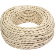 Провод ретро 2х2.5 матов. зол./песочн. (уп.50м) Bironi B1-425-719-50