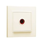 Розетка телевизионная проходная TV 1-м СП Karea IP20 6дБ крем. Makel 56010007