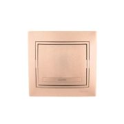 Выключатель 1-кл. СП Mira 10А IP20 со вставкой свет. корич. перламутр. LEZARD 701-3131-100