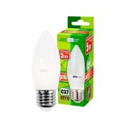 Лампа светодиодная PLED-ECO 5Вт C37 свеча 4000К нейтр. бел. E27 400лм 230В JazzWay 2855329A