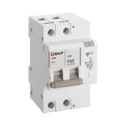 Выключатель автоматический дифференциального тока C 63А 30мА тип AC 6кА АД-2 (электрон.) защита 270В PROxima EKF DA2-6-63-30-pro